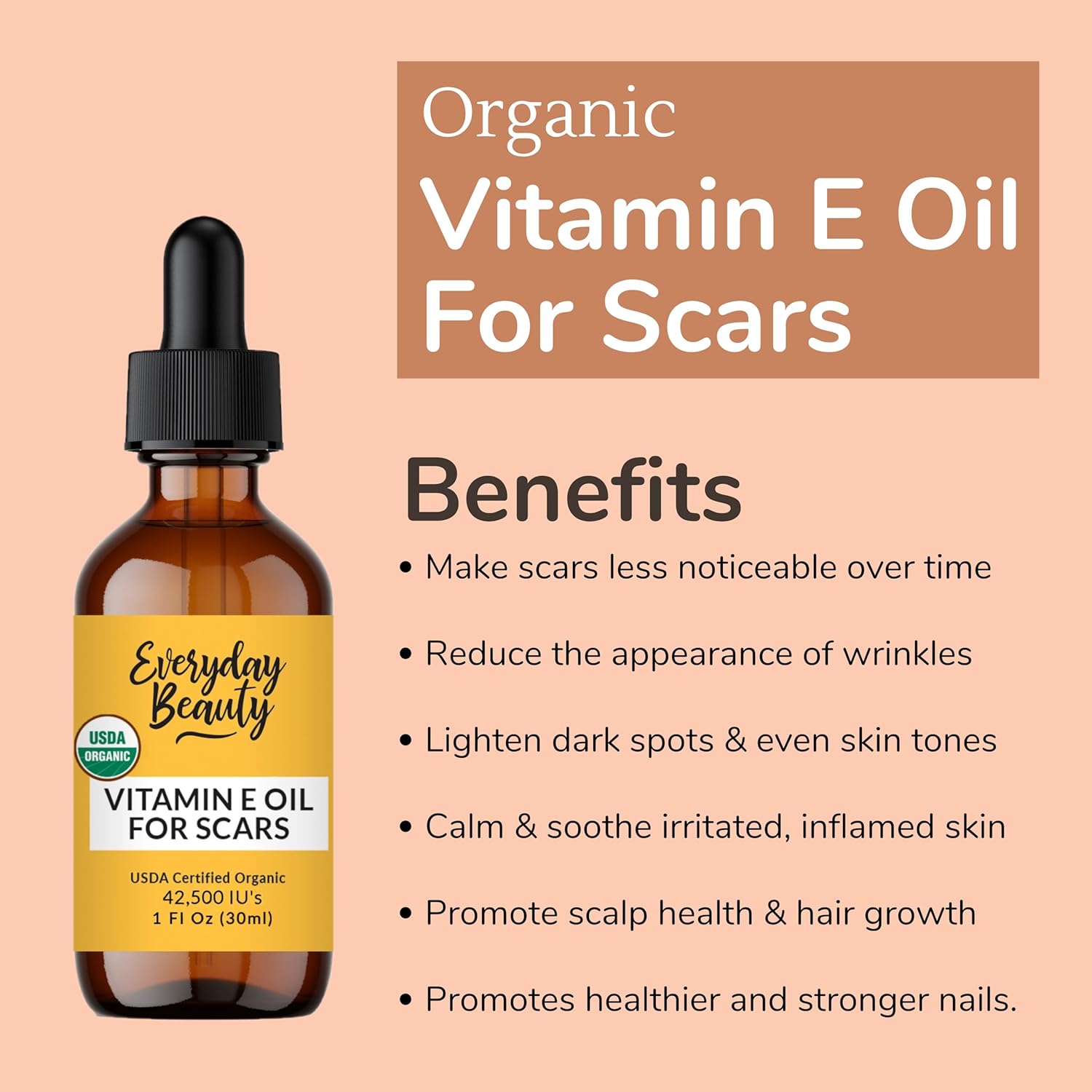 Organic Vitamin E Oil for Scars