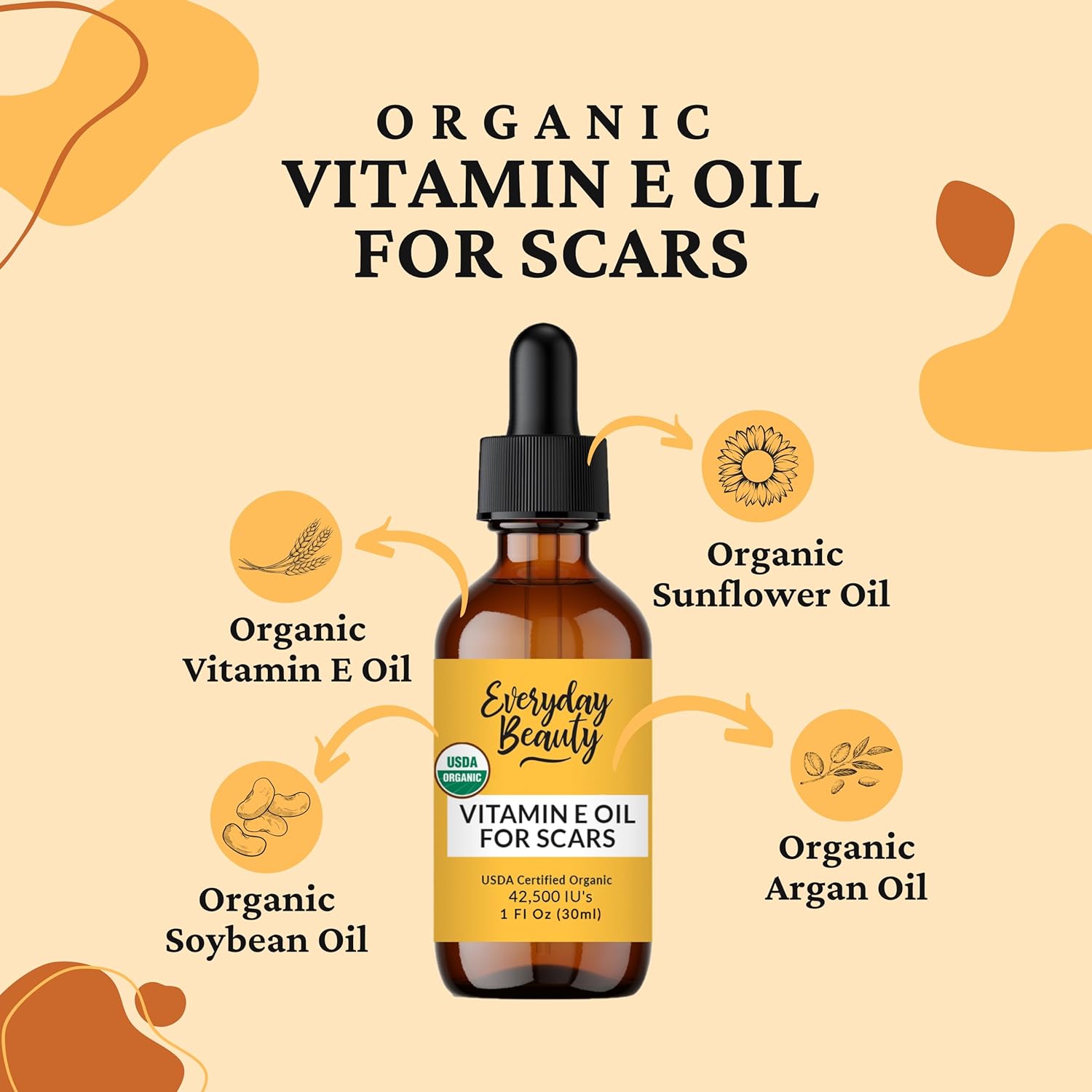 Organic Vitamin E Oil for Scars