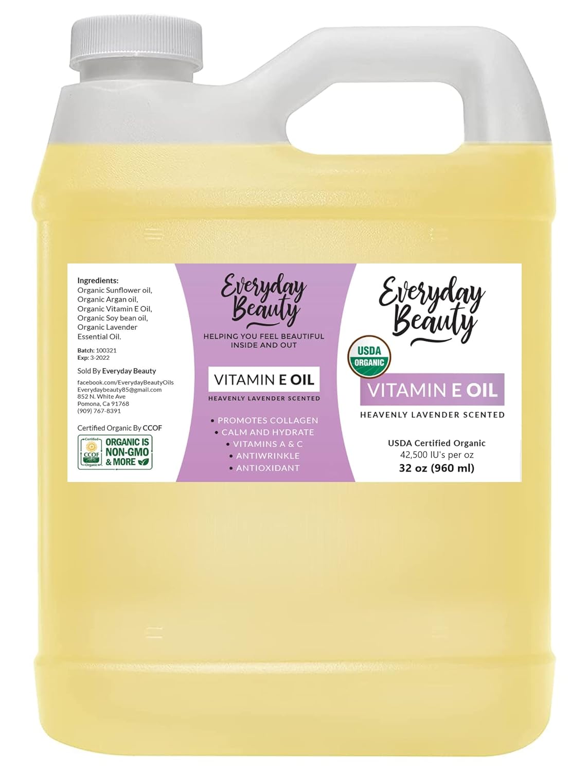 Organic Vitamin E Oil for Scars