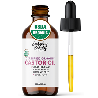 Organic Castor Oil - 100% Pure Certified USDA Organic, Cold Pressed & Hexane-Free, For Eyelashes, Eyebrows, Hair, Skin & Wellness Packs