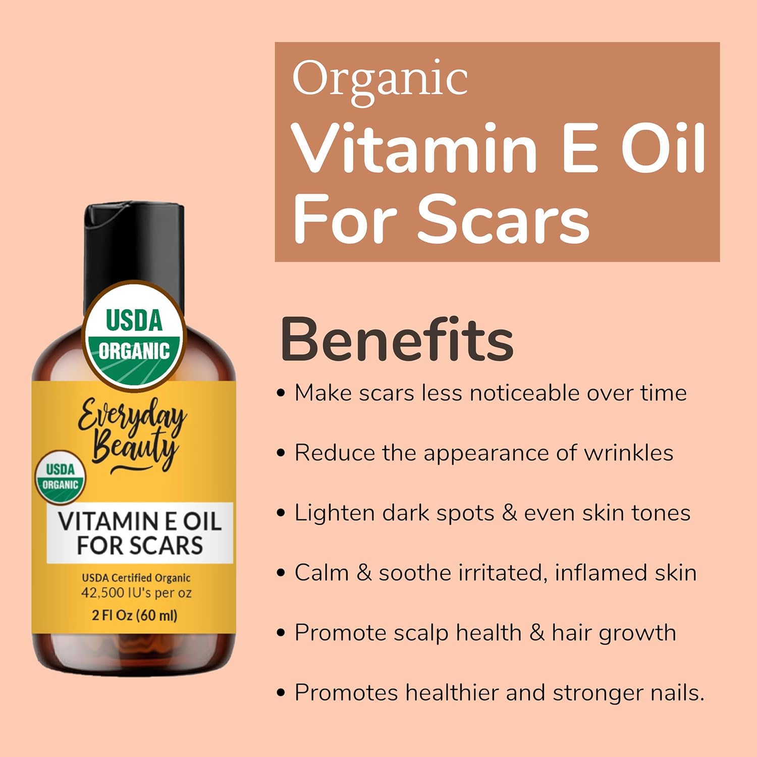 Organic Vitamin E Oil for Scars