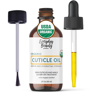 Organic Cuticle & Nail Oil - Repair, Revitalize & Hydrate Cuticles and Nails - Organic Spa Treatment - For Stronger Healthier Nails and Cuticles