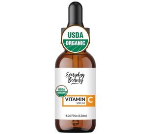 Organic Vitamin C Serum for Face - USDA Certified Facial Serum - Anti Aging For Fine Lines & Wrinkles - Potent Botanical Ingredients & Non GMO