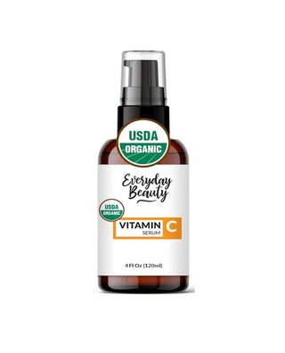 Organic Vitamin C Serum for Face - USDA Certified Facial Serum - Anti Aging For Fine Lines & Wrinkles - Potent Botanical Ingredients & Non GMO