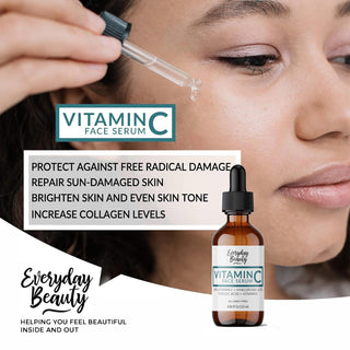 Vitamin C Serum For Face - Anti-Aging Skin Brightening Serum With 20% Vitamin C, Hyaluronic Acid, Vitamin E & Ferulic Acid