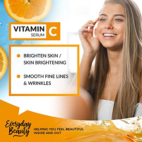 Organic Vitamin C Serum for Face - USDA Certified Facial Serum - Anti Aging For Fine Lines & Wrinkles - Potent Botanical Ingredients & Non GMO